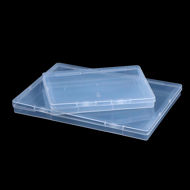 Plastic Storage Box Large Capacity Transparent Durable File Organizer Stackable Case for Home Office School Paper Storage