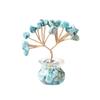 Car Dashboard Tree Of Life Prosperity Crystal Decor With Natural Gemstone For Office And Home