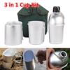 Ultra-light Backpacking Camping Hiking with Cover Bag Canteen Cup Cup Kit Cookware Set Wood Stove