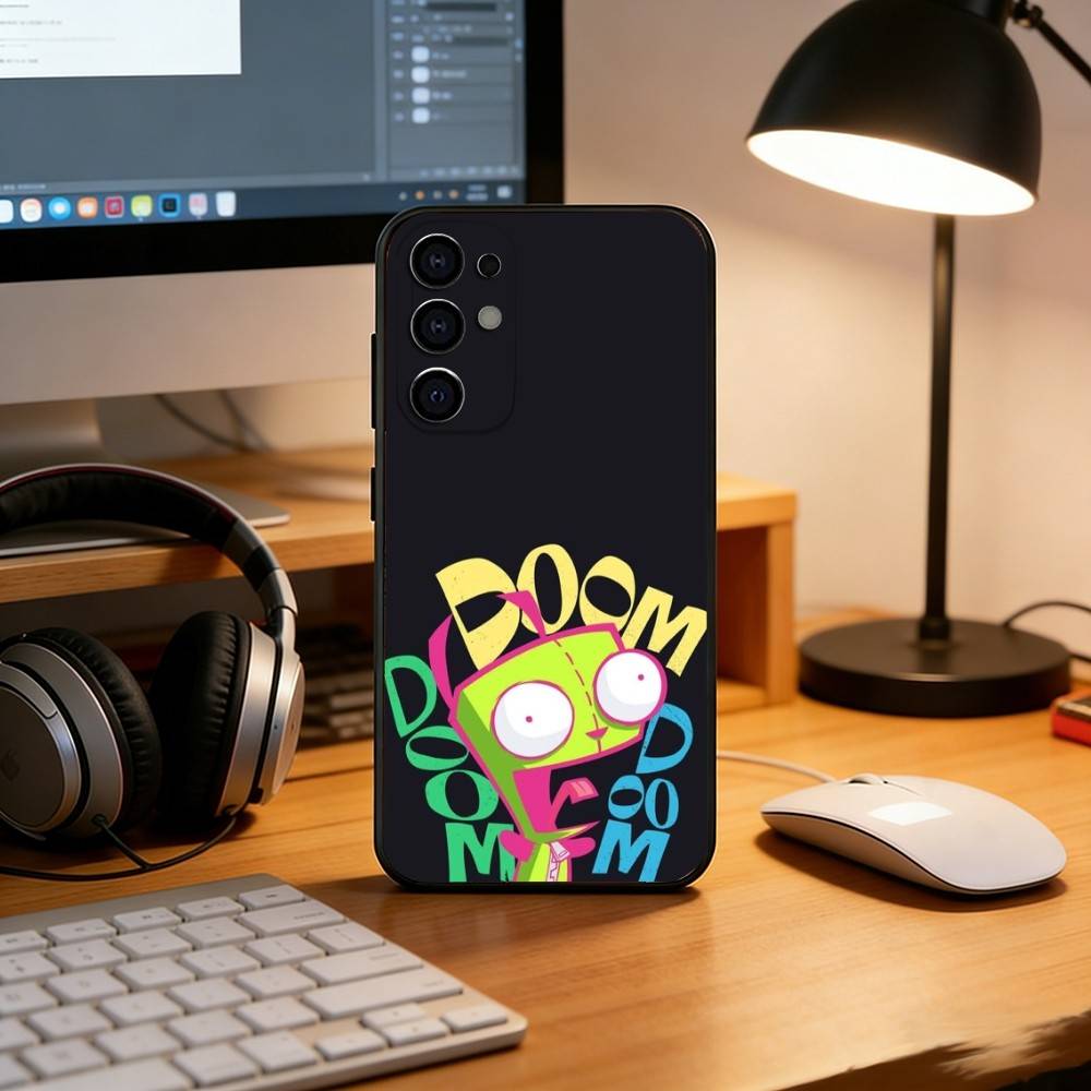C-Cartoon G-Gir Phone Case Black Silicone Soft For Samsung S25,S24,S21,S22,S23,S30,Ultra,S20,Plus,Fe,Lite