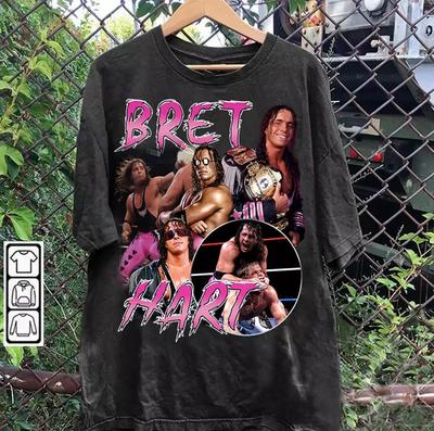 Bret Hart Poster Korte Mouw Cadeau Voor Fan Volledige Maat S tot 5XL T-shirt Unisex T-shirt