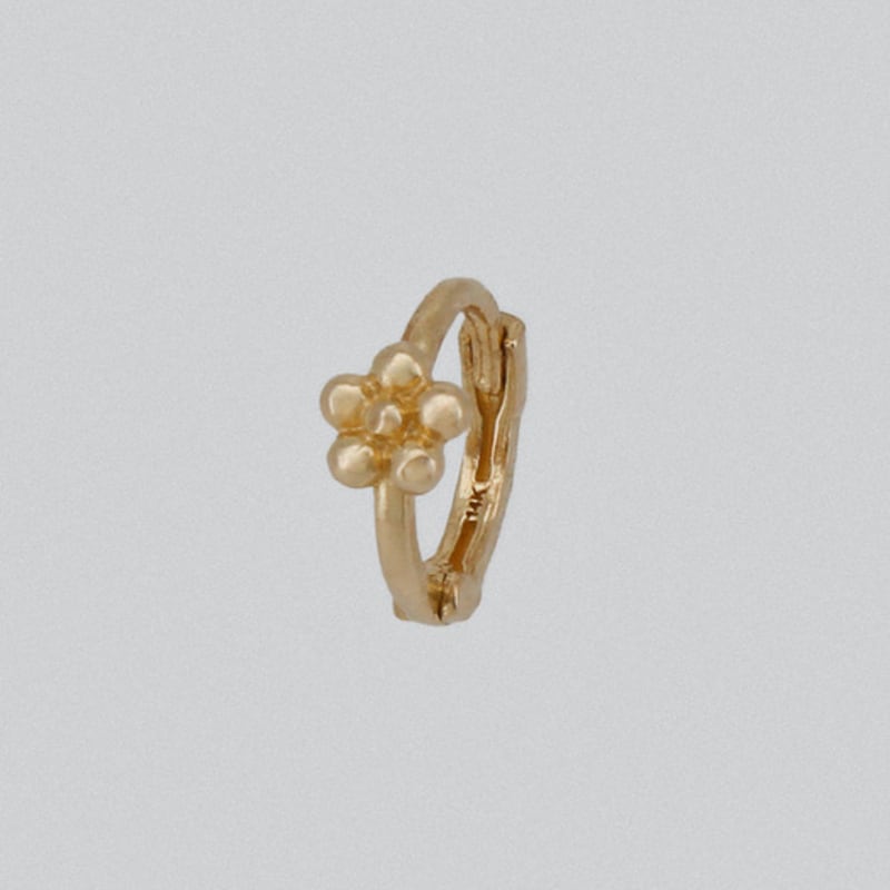 Youngglow 14k Petit Flower One Touch Earring