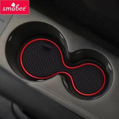 For RENAULT Captur 2013 - 2016 Anti-Slip Gate Slot Pad Cup Holder Coaster Door Groove Mats Car Sticker Car Interior Accessories