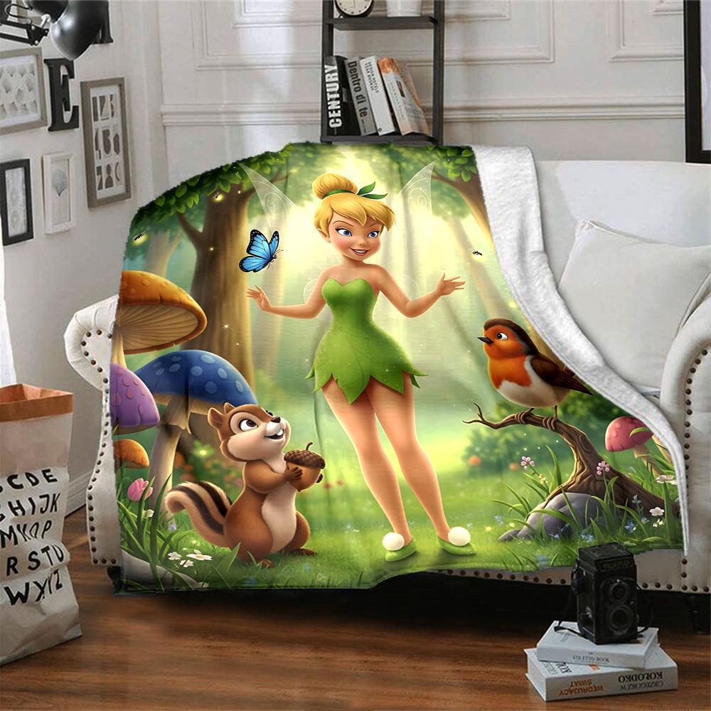 1pc Fairy Friends Forest Flannel Blanket,Ultra Soft Warm Plush Throw for Home Bedroom Bed Sofa Cover Camping Picnic Gift Y7243