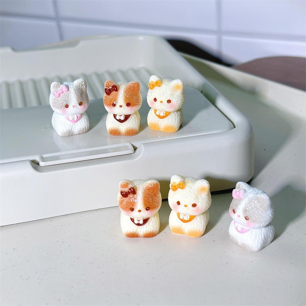 Cartoon Cute Dashboard Accessories Mini Cat Resin Garden Miniature Rear View Mirror Decor Kid Gifts