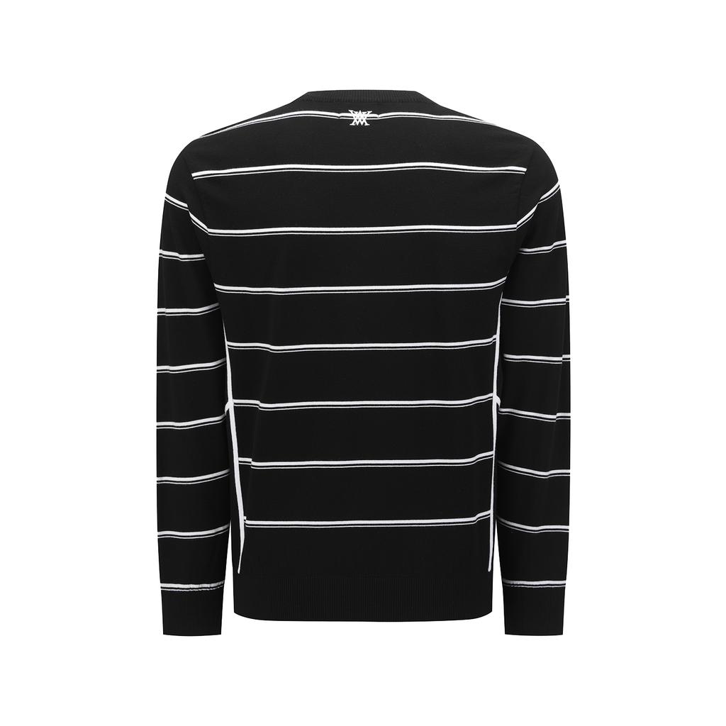ANEW GOLF Men Stripe Round Sweater_Bk