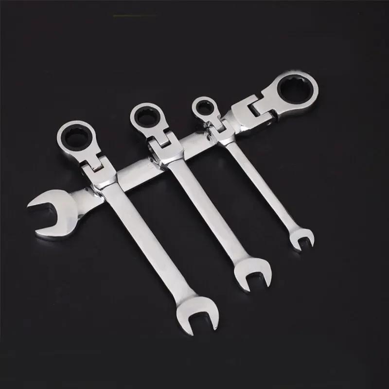 1PCS 1/4''-13/16''Car Repair Dual Heads Heads Ratchet Wrench Quick Release 72 Teeth Ratcheting Combination Wrenches Hand Tools