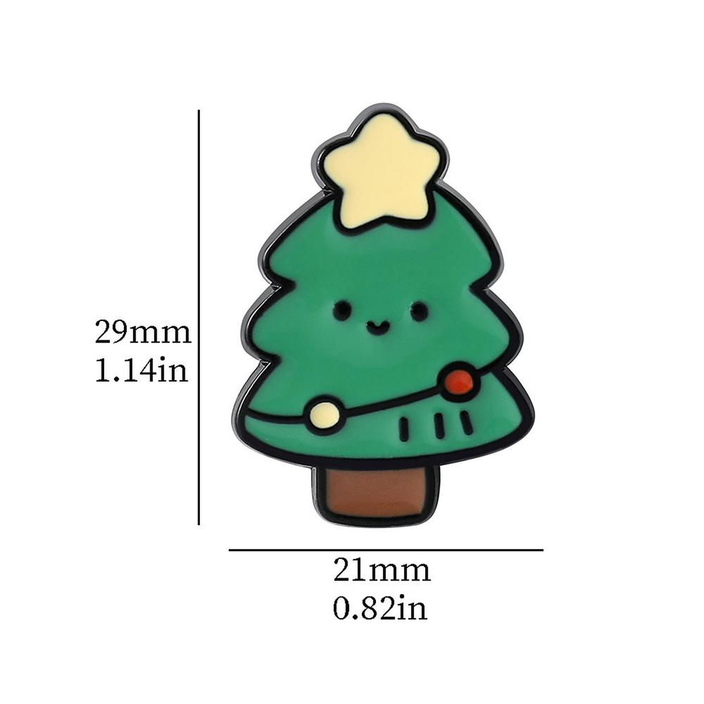 Christmas Pin Badge Santa Claus Christmas Tree Pins Christmas Brooch Pin Enamel Jewelry Sweater Clothing Bag Pin