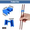 10 Pairs Reble Chopstick Helper, Chopstick Trainers for Beginners, Adult Straining Chopsticks Hinges Connector, Non-Slip Chopsticks Trainer