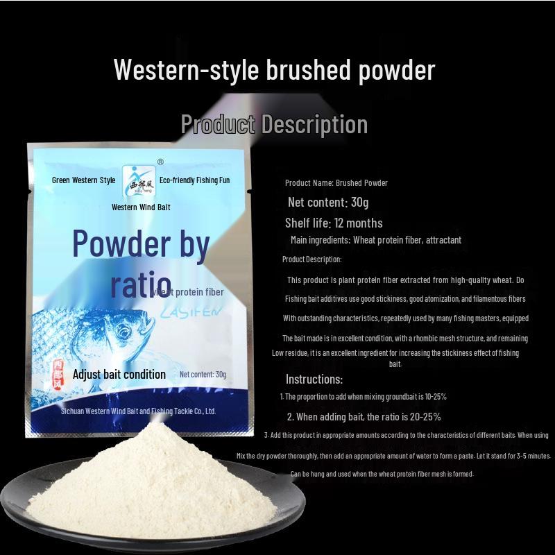 Western-Style Wheat Protein Fishing Bait Powder for Wild Fishing and Black Pit Use