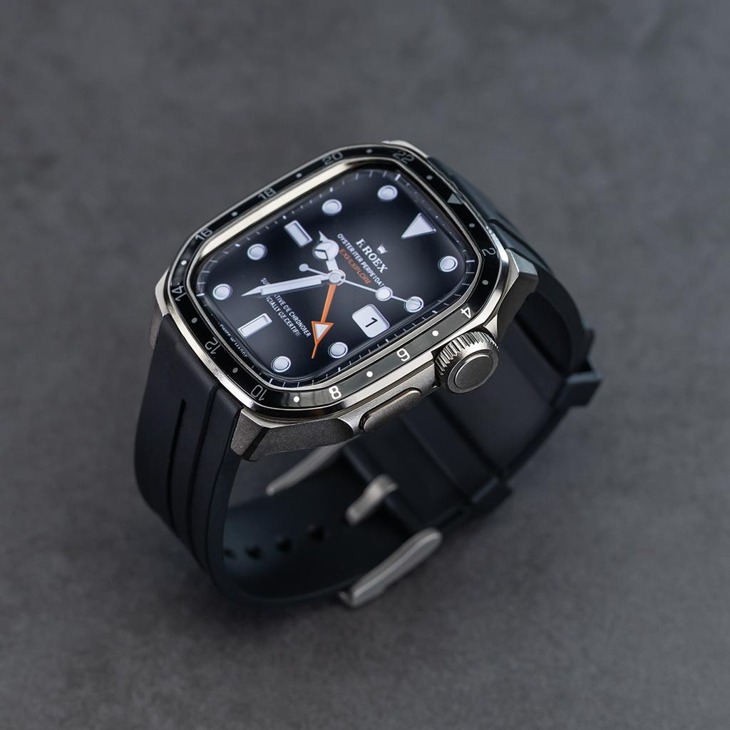 Custodia in Metallo+Cinturino in Silicone per Fasce Apple Watch 46mm 45mm Copertura Protettiva Antiurto Serie Iwatch 11 10 9 8