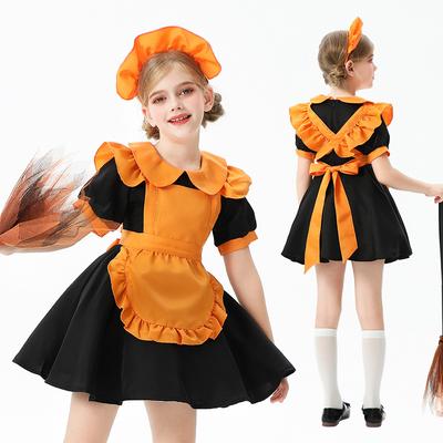 Halloween Children's Costume Pumpkin Costume Witch Costume Maid Costume Lolita Princess Dress Girls Show Costume