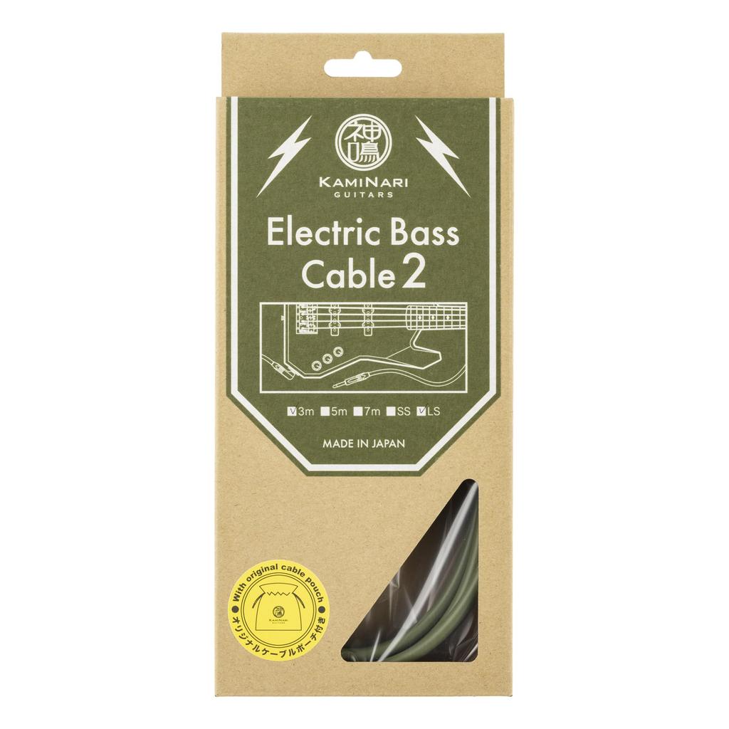 KAMINARI GUITARS Electric Bass Cable 2, 3m, Moss Green, K-BC2-3LS