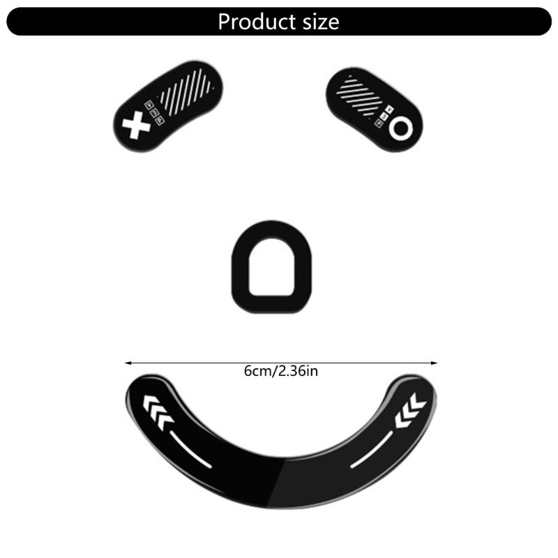 Tempered Glass Mouse Feet For DeathAdder Mouse Skates High Wear Resistance Smooth Glides Durability Use