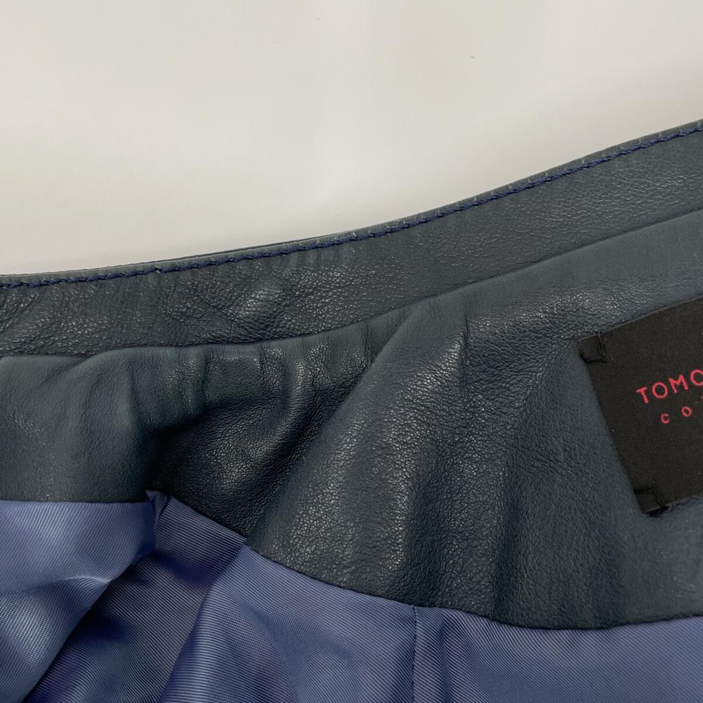 TOMORROWLAND [Collection] 2011 Navy Lamb Leather Zip-Up Blouson Jacket 40 NavyUsed