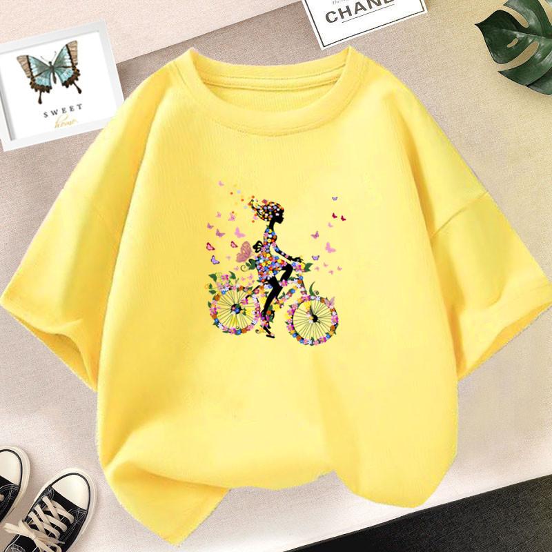 Cute Cartoon Girl T-shirts Girls Summer Unicorn Friends Clothes Baby T Shirts Children Short Sleeve Clothing Graphic T-shirt Tee