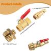 Winterizing Blowout Adapter with Shut Offs Valves, Sprinkler Blowout Adapter with Quick Connect Plug to 3/4 Garden Hose