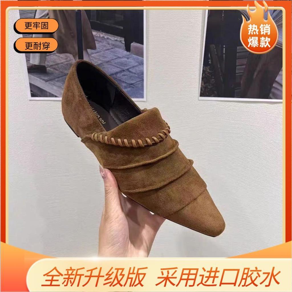 Herbst und Winter Neu Europäische Station 2025 Neue Damenschuhe Lässig Spitz Zehe Flach Damen Einzel Schuhe Alle Jahreszeiten