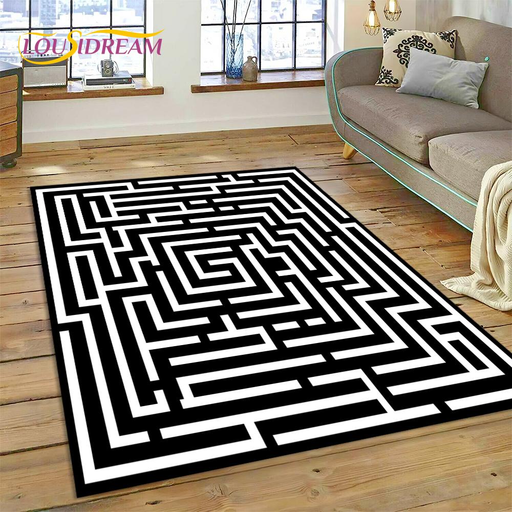 City Traffic Road Map Runway Child PlayMat Highway Playroom Area Rug,Carpet Rug for Living Room Bedroom Sofa Doormat, Non-slip