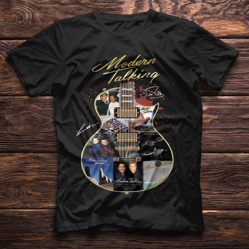 Rare Modern Talking Band Collection guitar Black Unisex All T-shirt Unisex T-Shirt M