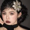 Clothing Embellishment Rhinestone Flower Patches Headband Accessories Fabrics  for Dress Decoration
