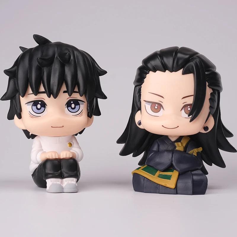 

Anime Jujutsu Kaisen Gojo Satoru Cute Figure Geto Suguru Model Toy Hawaii Vacation Sitting Posture Figurine Girl Collect Gifts