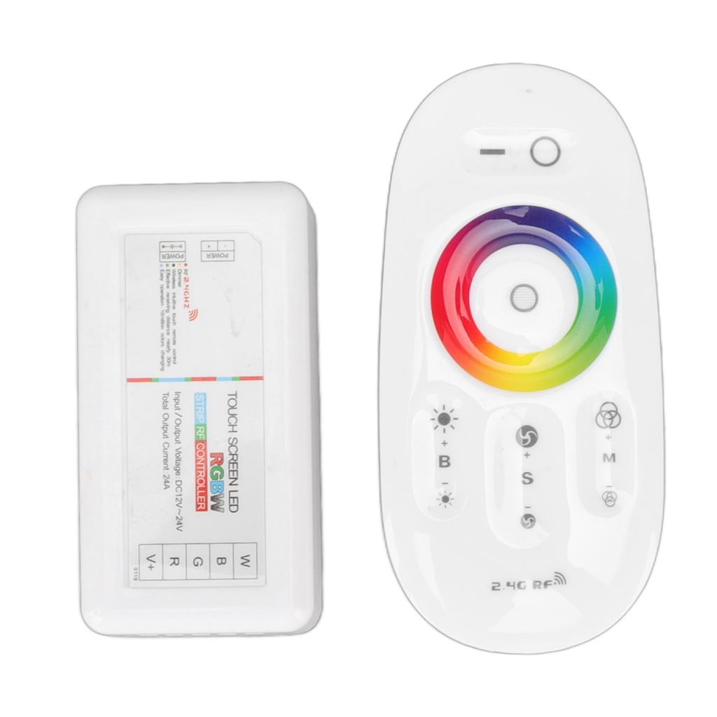 2.4G Wireless RF Touch Dimmer Switch 7 Color RGBW Dimming LED RGB Strip Light Controller DC12 to 24V