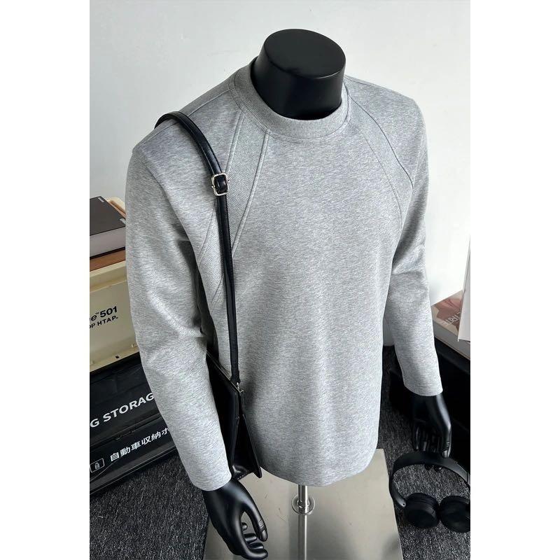 Men s Autumn Retro Heavyweight Patchwork Long-Sleeve Hoodie M