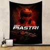 Racing Driver Helmet Orange Car Speed Design Patterned Tapestry for Bedroom and Living Room Home Decor