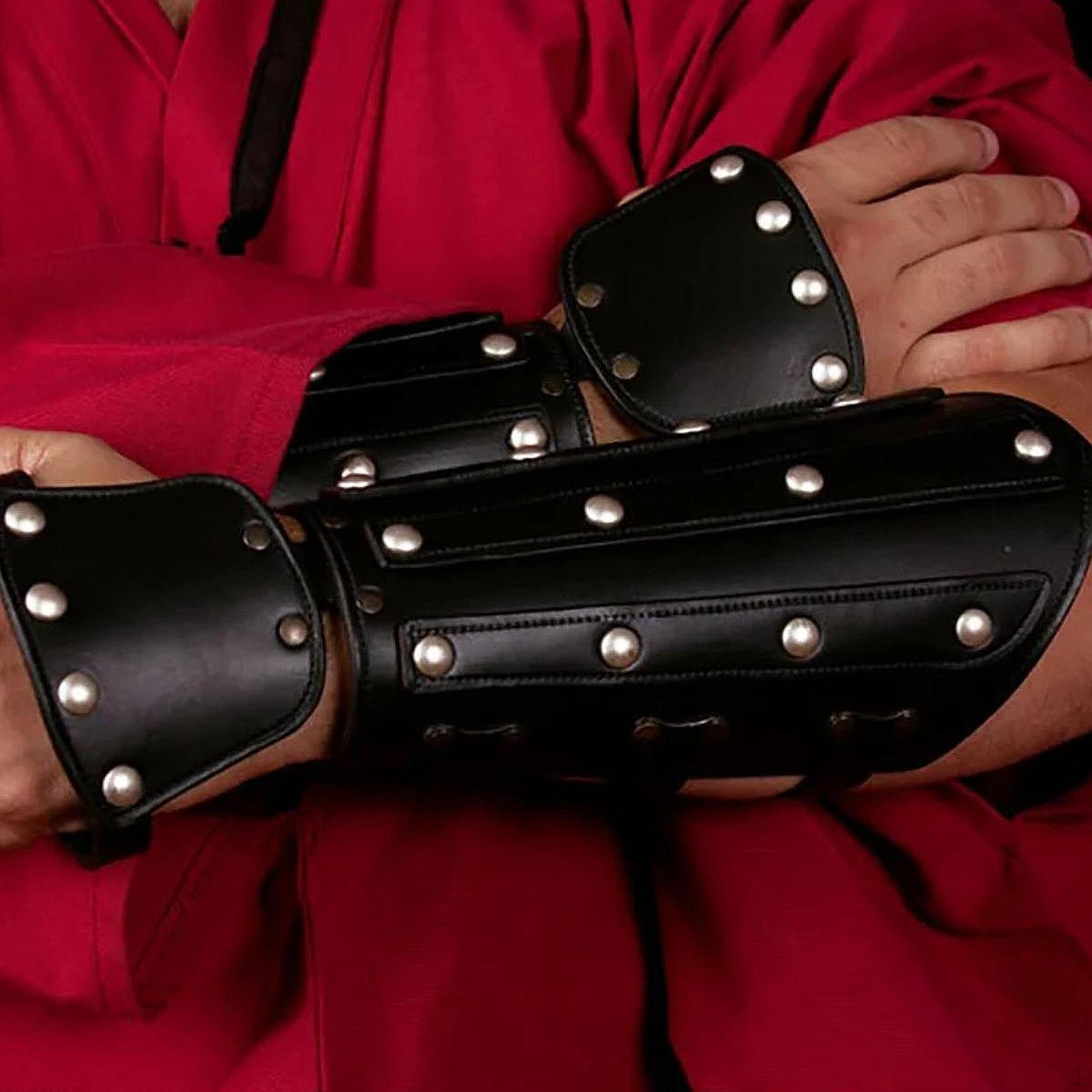 

Средневековые наручи, классические аксессуары для костюмов на Хэллоуин чёрный