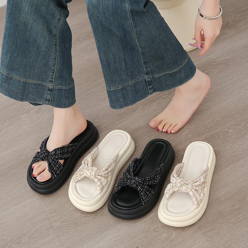Módní dámské ležérní pantofle Nový pohádkový styl se sukní Platforma Plážové sandály Těhotné ženy Protiskluzové pantofle Dámské pantofle