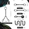 Cadenas de Plástico de Halloween Esposas Grilletes en la Cabeza Grilletes de Bola Eslabones Falsos Accesorios de Disfraz de Prisionero Cosplay de Preso