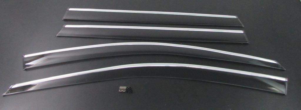 BRIGHTZ Premium Seitenfensterabweiser mit Chromleiste und Befestigungsmaterial, Typ A [INJ-V-011] für Legacy Touring Wagon (BR9, BRG, BRM) - Artikelnummer: 12556