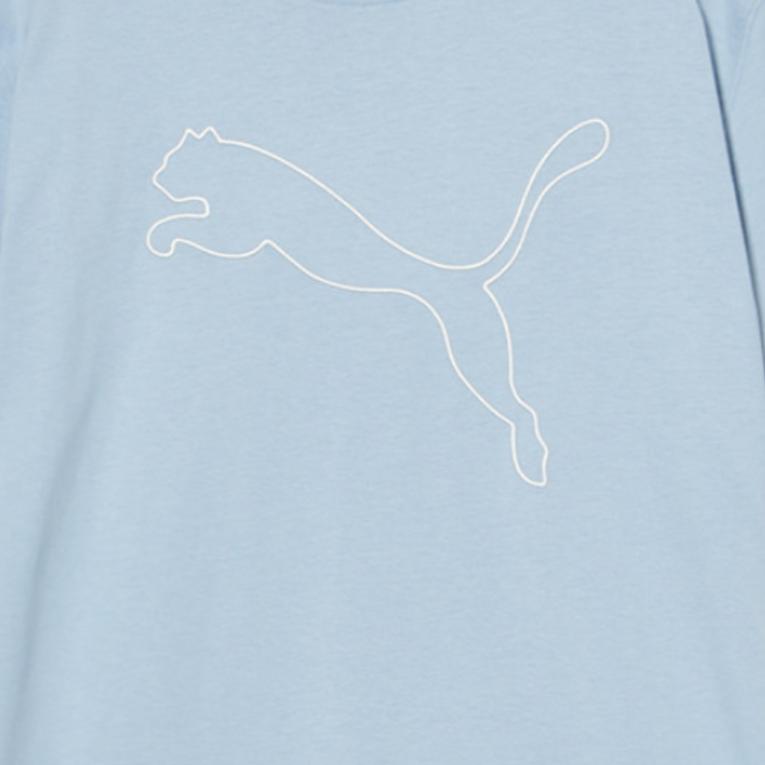 Puma Casual Breathable Short Sleeve Drop Shoulder T-Shirt Women Tops Light-Blue 673412-79