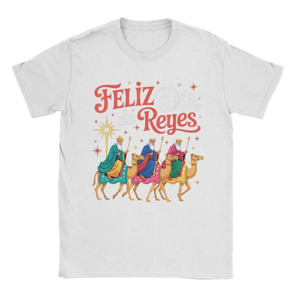 Men's Happy Three Kings Day Epiphany Day 2026 T Shirt Feliz Dia De Reyes Clothing Vintage Short Sleeve Crewneck Tees T-Shirt