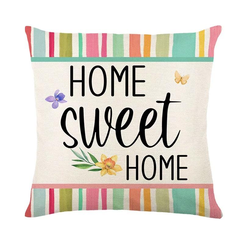 

Letter Pattern Square Cushion Cover Home Decor Bedroom Living Room Sofa Polyester Fiber Cushion Cover 45x45 cm 16x16Inch