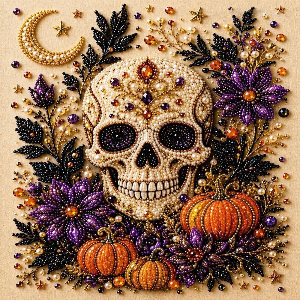 Halloweenowy Motyw Halloweenowy Duch Perłowa Sztuka Zestaw DIY Przyjazne Rękodzieło Malowanie Perłami Biuro