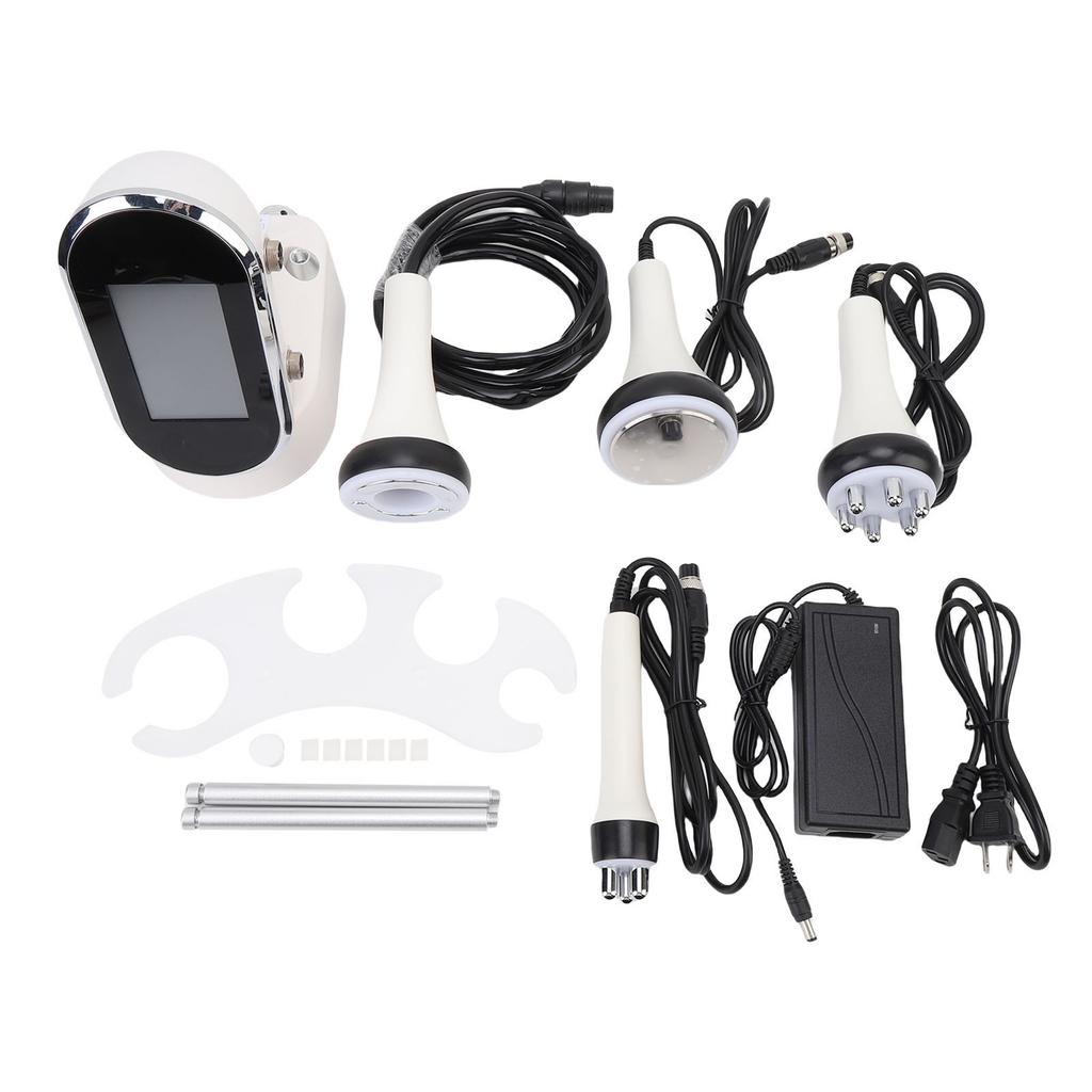 4 In 1 RF Cavitation Machine Fat Reduction Radio Frequency LED Body Slimming Machine with 4 Function Heads for Home Spa