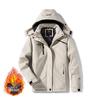 Men's Waterproof Fleece-Lined Winter Jacket for Mountaineering, Camping, and Travel