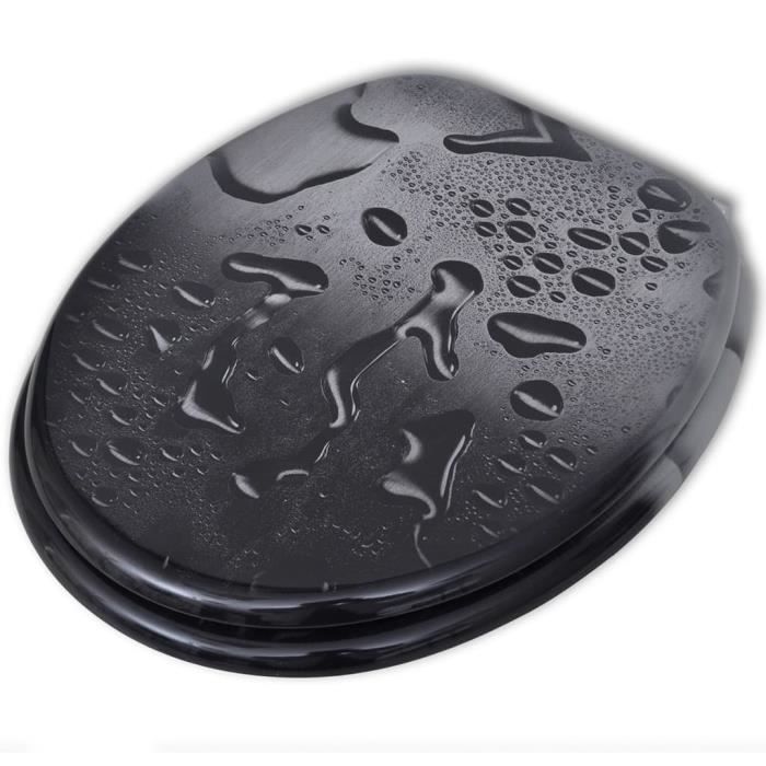 VidaXL Toilet Seats with Lids 2 Pcs MDF Water Drop