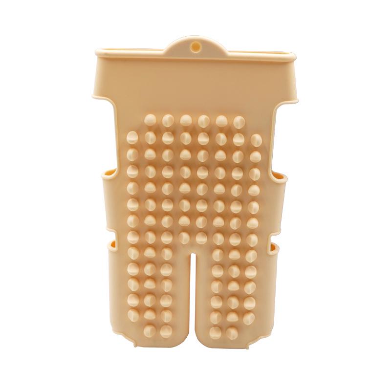 Silicone Meridian Massage Brush - Universal Soft Glove for Essential Oil Body Bath & Beauty