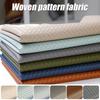 100x137cm Woven Pattern Synthetic Leather Fabric Soft PU Leather Sewing Diy Sofa Background Car Interior Upholstery Home Decor