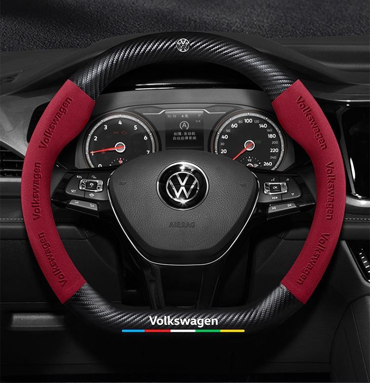 O2Leather Car Steering Wheel Cover For Volkswagen VW Golf 5 7 Mk5 Passat R GT Touran Up Polo Jetta B8 Tiguan GTD Scirocco GTI Golf