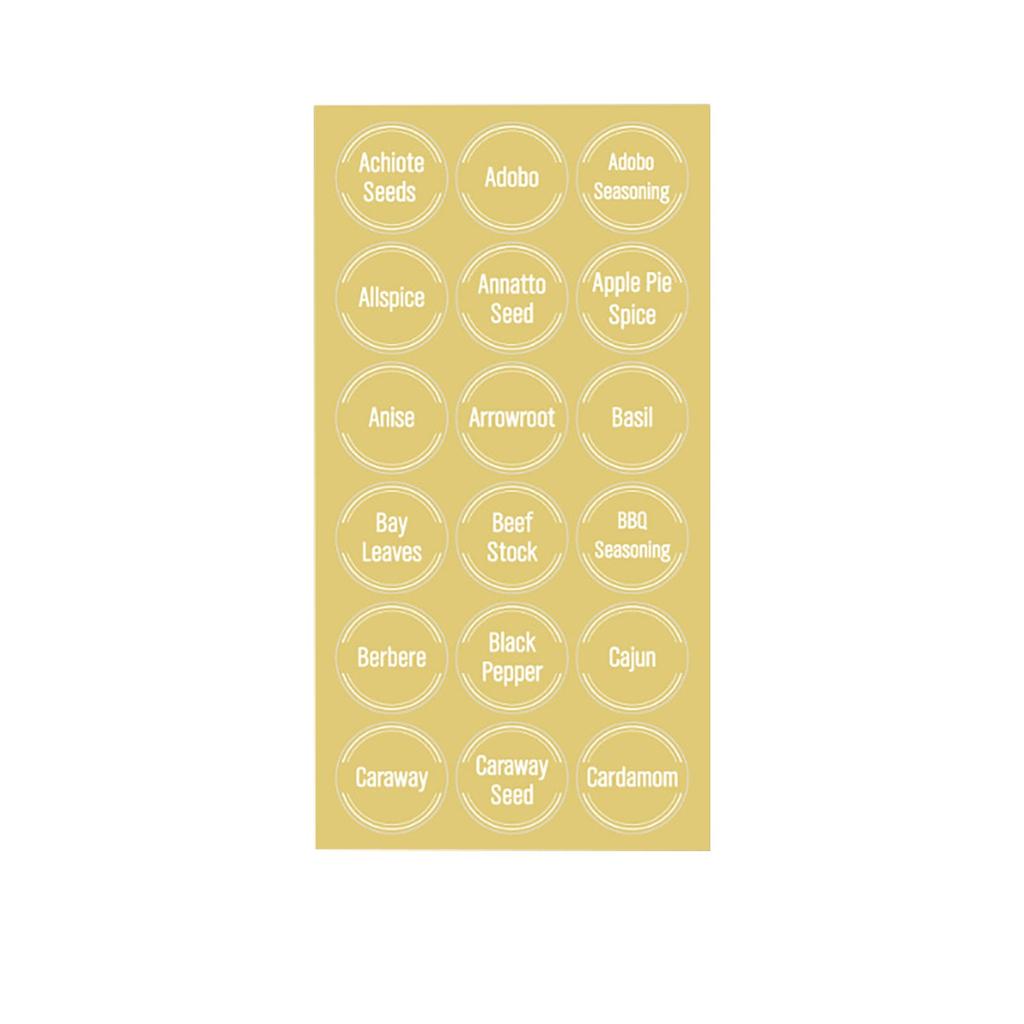 Kitchen Food Pantry Seasoning English Label Sticker