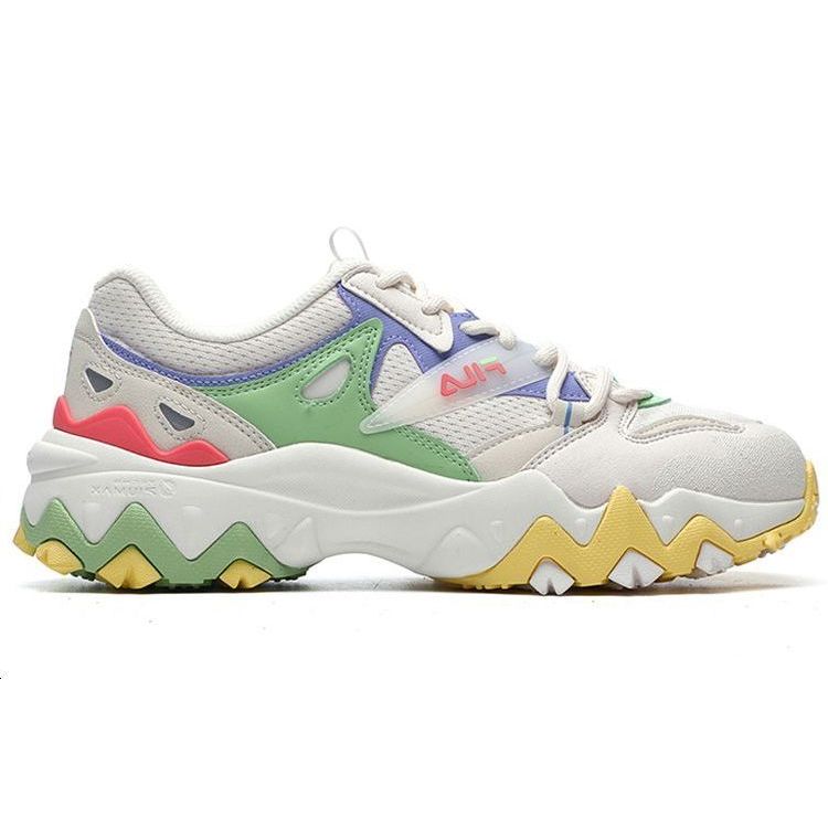 FILA Fellow Okeman 2 Synthetic Leather Comfortable Lightweight Low-Top Casual Shoes Women sneaker White Green Purple F12W211131FJJ