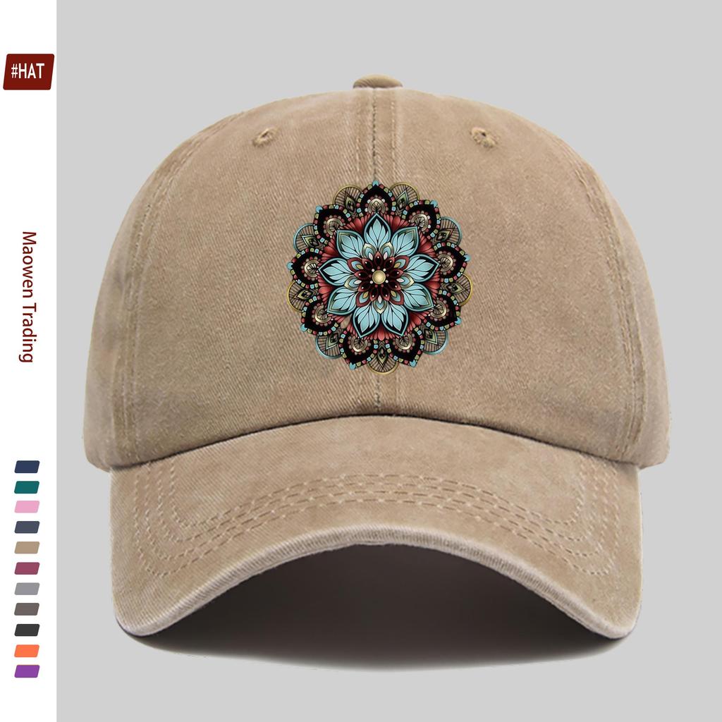 Pc Colorful Mandala Pattern Printed Baseball Cap Soft and Comfortable SpringSummer Fashion Design Sun Hat Comfortable and Li