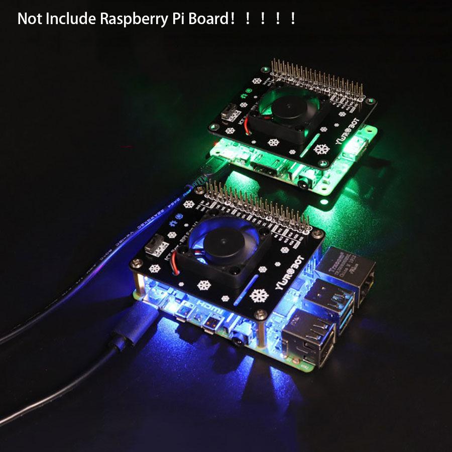 For Raspberry Pi 4B/3B+/3B Case Extension Board Heat Sink with Cooling Fan