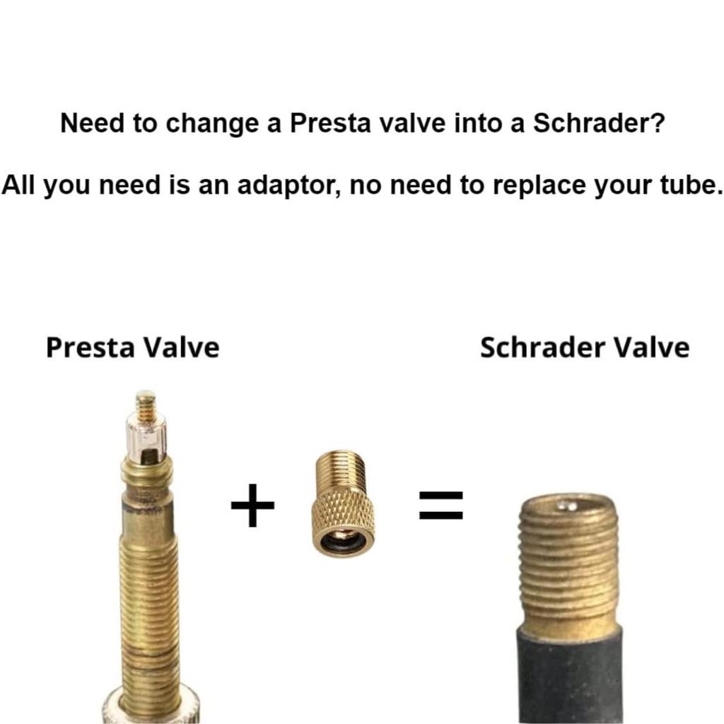 2~8pcs Bicycle Valve Pump Converter Adapter Presta to Schrader Convert Nozzle Inflation Adaptor F/V To A/V Bike Valve Adapter Mass Air Flow 3