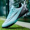 Football shoes men's low-top blue and white porcelain spikes youth professional training sneakers foreign trade explosion large size sports shoes