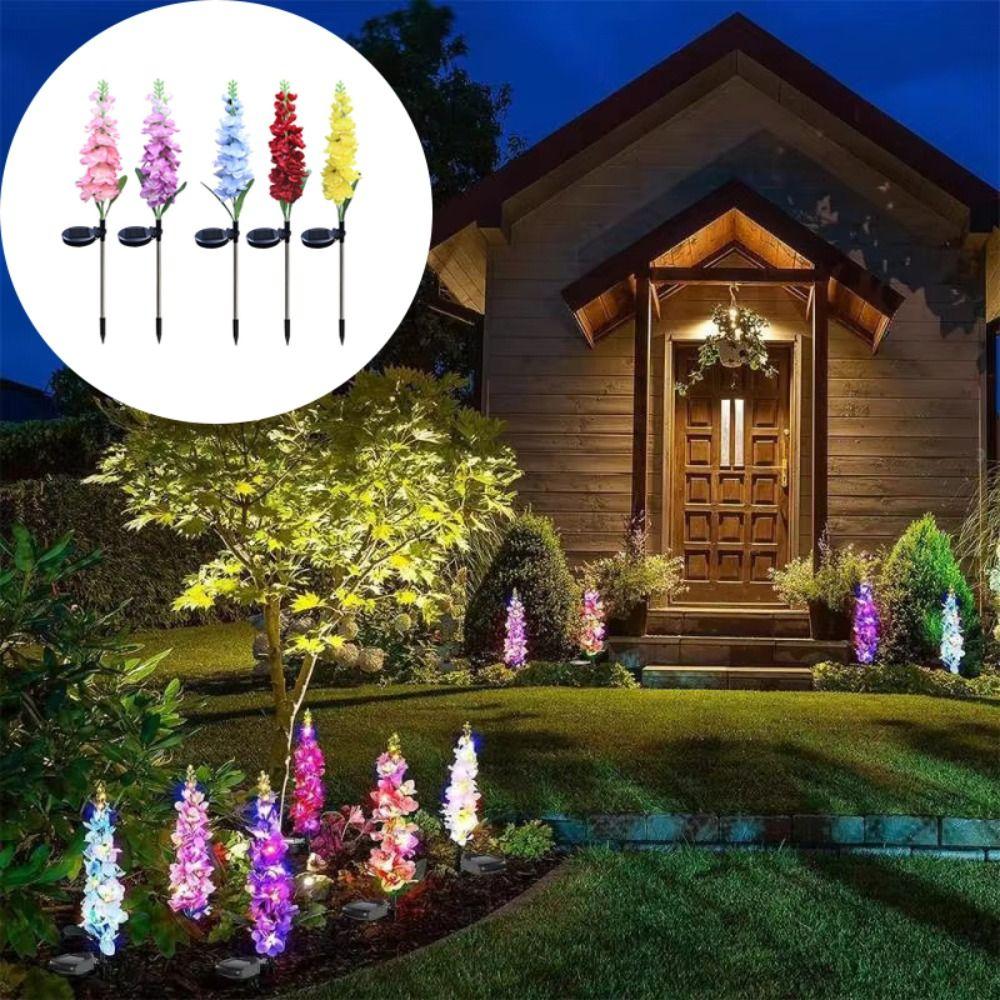 Solar Powered Solar Hyacinth Lawn Lights Waterproof Courtyard Decoration Landscape Lamp  Courtyards